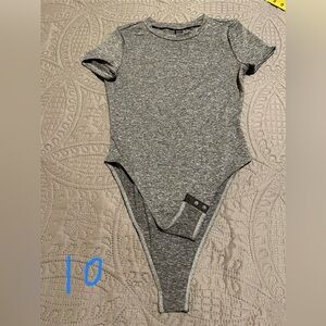 SHEIN Charcoal gray body suit. Size S